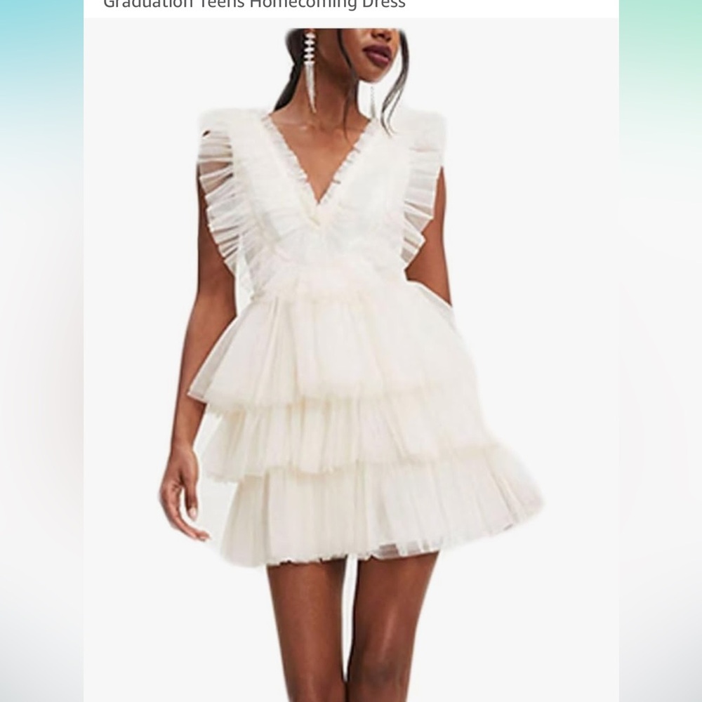 White Bridal/Homecoming/Cocktail Dress Size 2